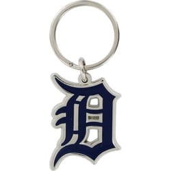 HILLMAN MLB Tempered Steel Silver Split Ring Keychain