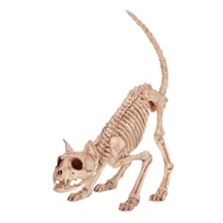 Seasons 7.5 in. Cat Skeleton Halloween Decor