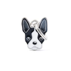 MyFamily Friends Boston Terrier Black Metal Dog Pet Tags Medium