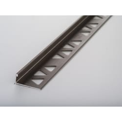 M-D 3/8 in. H X 96 in. L Prefinished Pewter Aluminum Tile Edge