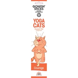 Gonesh Yoga Pets Yellow Yoga Cats - Sweet Pets Scent Sticks Incense 1 oz