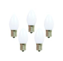 Holiday Bright Lights Incandescent C7 White 25 ct Replacement Christmas Light Bulbs 1 ft.