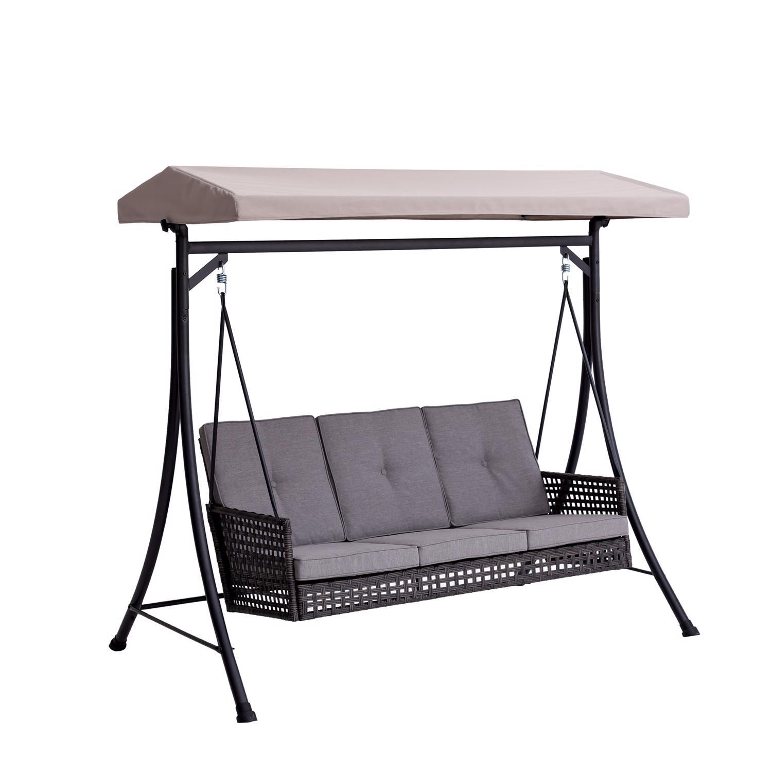 Living Accents 3 Person Black Steel Swing Mfr H22SQ2190 Ace Hardware