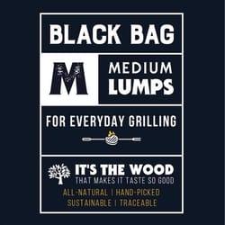 FOGO Premium (Black Bag) All Natural Lump Charcoal 17.6 lb