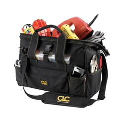 CLC Work Gear 25 pocket Polyester Tote Bag with Plastic Tray Black/Tan 1 pc
