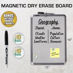 Bazic Products 11 in. H X 14 in. W Screw-Mounted Magnetic Dry Erase Board