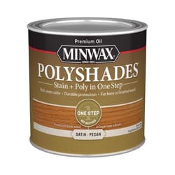 Minwax PolyShades Semi-Transparent Satin Pecan Oil-Based Stain/Polyurethane Finish 0.5 pt