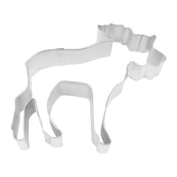 R&M International Moose 4 in. W X 5 in. L Cookie Cutter Silver 1 pc