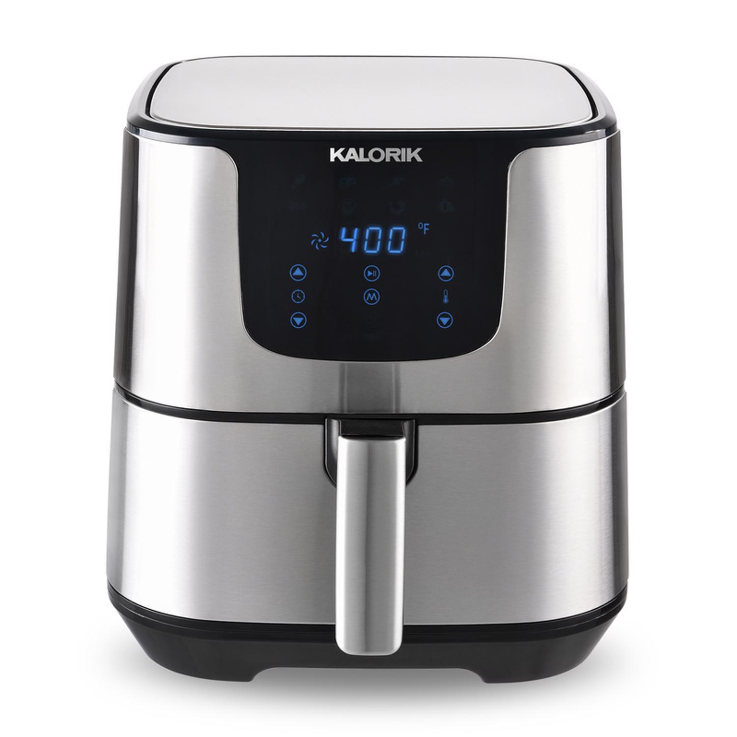 Kalorik Silver 6 qt Programmable Digital Air Fryer Sansujyuku sansujyuku.com