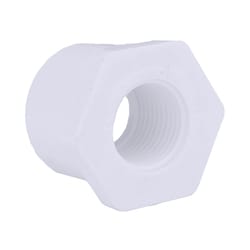 Charlotte Pipe Schedule 40 1 in. Spigot X 1/2 in. D FPT PVC Reducing Bushing 1 pk