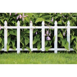 Master Mark 12 in. L X 13 in. H Plastic White Cottage Fence