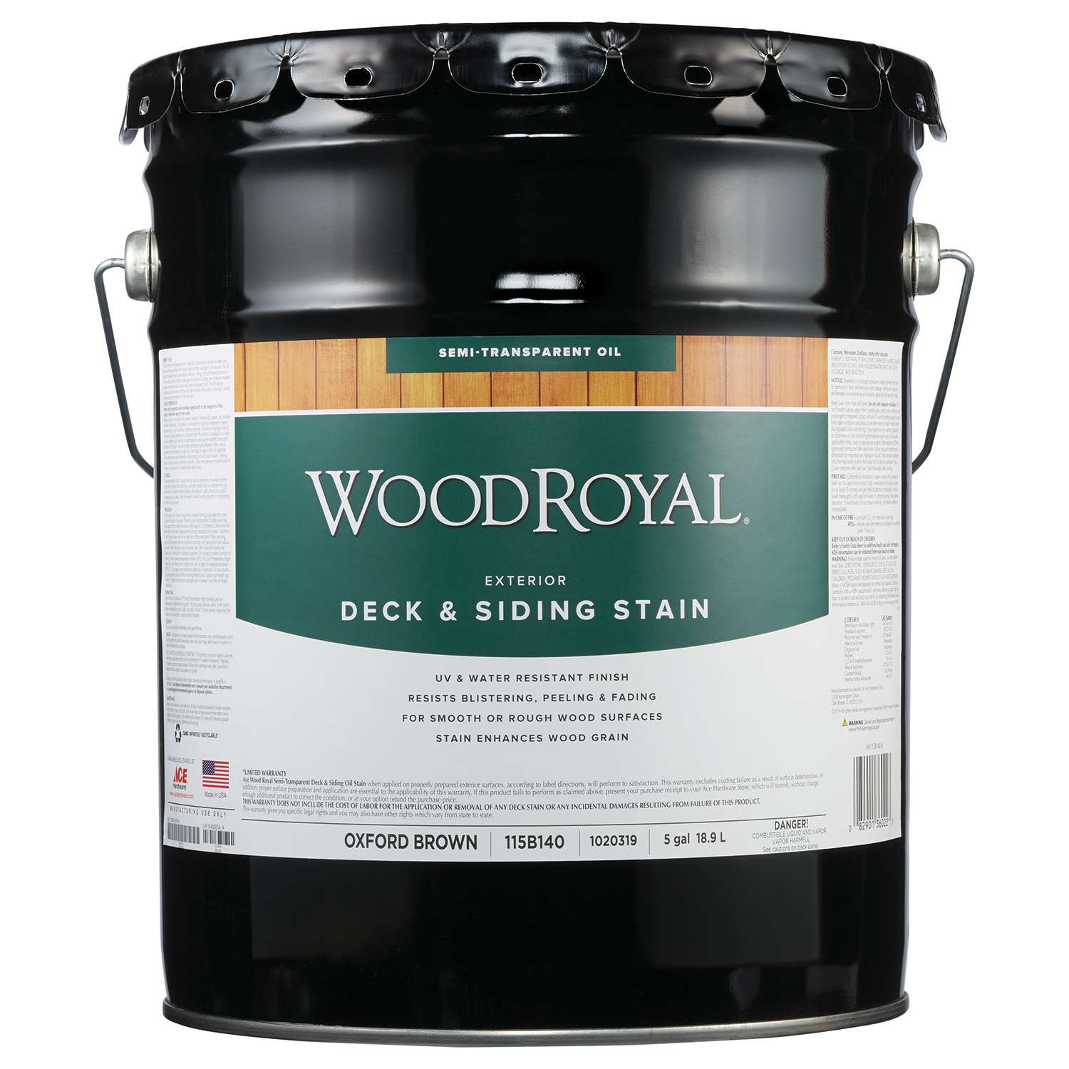 Ace Wood Royal SemiTransparent Oxford Brown OilBased Deck and Siding