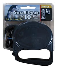 PDQ Black Retractable Lead Cotton/Nylon Dog Retractable Leash Small