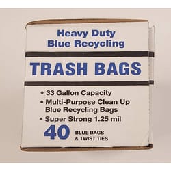 Primrose Plastics 33 gal Trash Bags Twist Ties 40 pk 1.25 mil