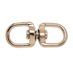 Campbell 1 in. D X 3-9/16 in. L Nickel-Plated Zinc Double End Round Eye 100 lb