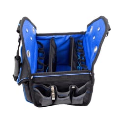 MRCOOL 8.25 in. W X 13 in. H Nylon Tool Bag 27 pocket Black/Blue 1 pc