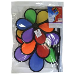 In The Breeze Multicolored Nylon 38 in. H Garden Stake Spinner