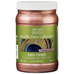 Modern Masters Satin Rose Gold Water-Based Metallic Paint Exterior and Interior 32 qt