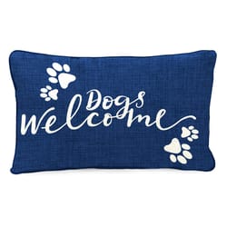 Jordan Manufacturing Blue Polyester Throw Pillow 5 in. H X 12 in. W X 16 in. L