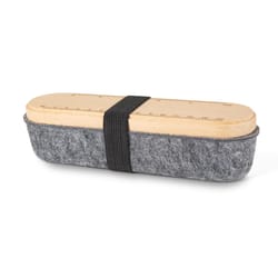 Kikkerland 8 in. H X 2 in. W X 2 in. D Pencil Case Gray