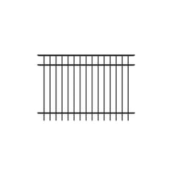 Fortress Building Products Athens 4 ft. H X 6 in. W X 5.9 ft. L Powder Coated Black Aluminum Fence P