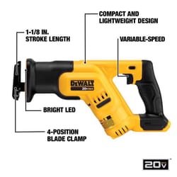 Bdcr20b 20V Max Cordless Lithium Reciprocating Saw, Bare Tool