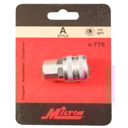 Milton Steel Air Coupler 1/4 in. Female 1 pc