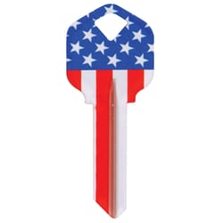 HILLMAN Wackey Stars & Stripes House/Office Universal Key Blank KW1 Single