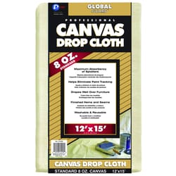 Premier GlobalGuard 12 ft. W X 15 ft. L 8 oz Canvas Drop Cloth 1 pk