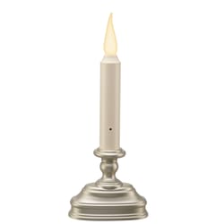 Xodus Innovations LED Pewter Flameless Flickering Candles Table Decor 8.5 in.