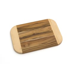 Lipper International 11.875 in. L X 7.875 in. W X 0.75 in. Teak Wood Cutting Board
