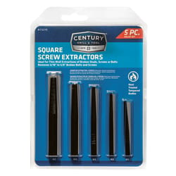 Century Drill & Tool Carbon Steel Square Screw Extractor Set 5 pc