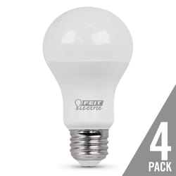 Feit A19 E26 (Medium) LED Bulb Neutral White 60 Watt Equivalence 4 pk