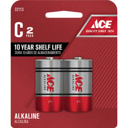 Ace C Alkaline Batteries 2 pk Carded