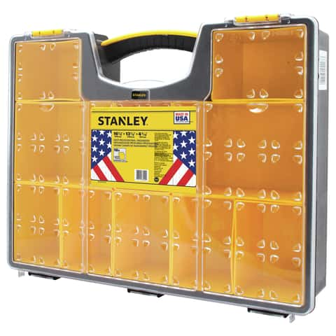 Stanley 8.25 in. Organizer with Clear Lid Black/Yellow - Ace Hardware