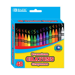 Bazic Products Premium Assorted Color Crayons 48 pk