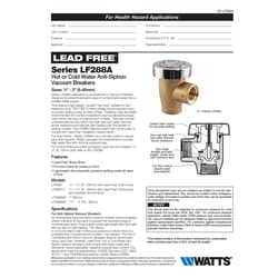 Watts 3/4 in. Brass Anti-Siphon Vacuum Breaker