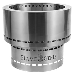 HY-C Flame Genie 19 in. W Stainless Steel Round Wood Pellets Fire Pit