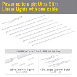 Armacost Lighting 48 in. L White Plug-In LED Tape Light Connector 3 pk