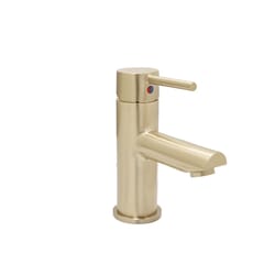 Huntington Brass Euro Satin Brass Single-Handle Bathroom Sink Faucet 4 in.