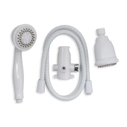 Keeney Stylewise White Plastic 3 settings Showerhead Combo 1.8 gpm