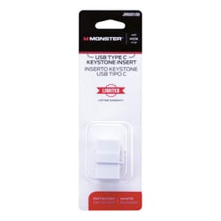 Monster Just Hook It Up USB Type C Keystone Insert 1 pk
