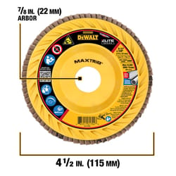 DeWalt MaxTrim 4-1/2 in. D X 7/8 in. Ceramic Trim Flap Disc 80 Grit 1 pk