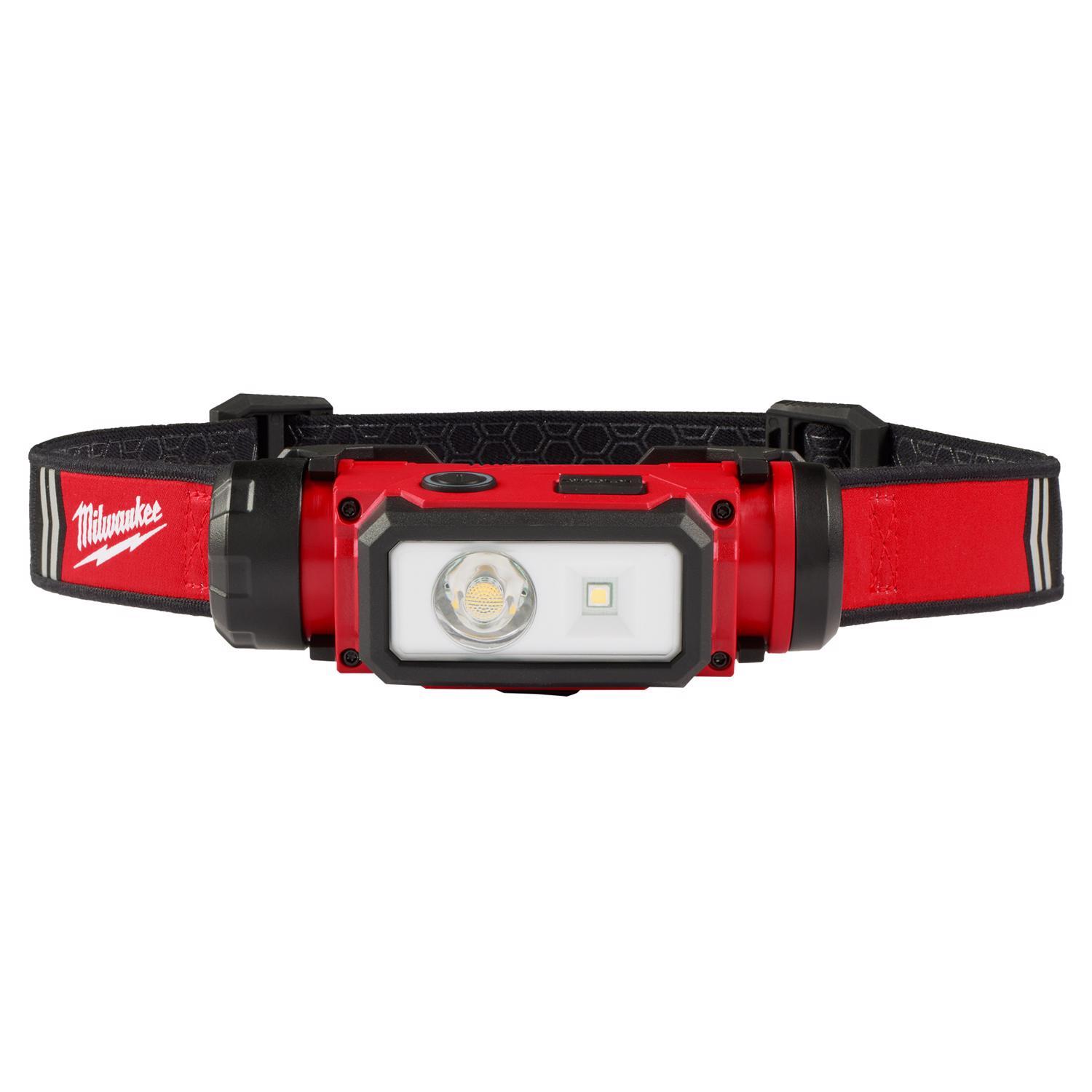 Photos - Flashlight Milwaukee Redlithium 475 lm Black/Red LED Head Lamp 2163-21 