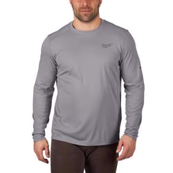 Milwaukee S Long Sleeve Unisex Crew Neck Gray Shirt