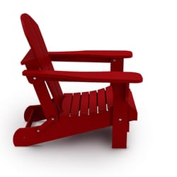 Leisure Line Red HDPE Frame Adirondack Chair