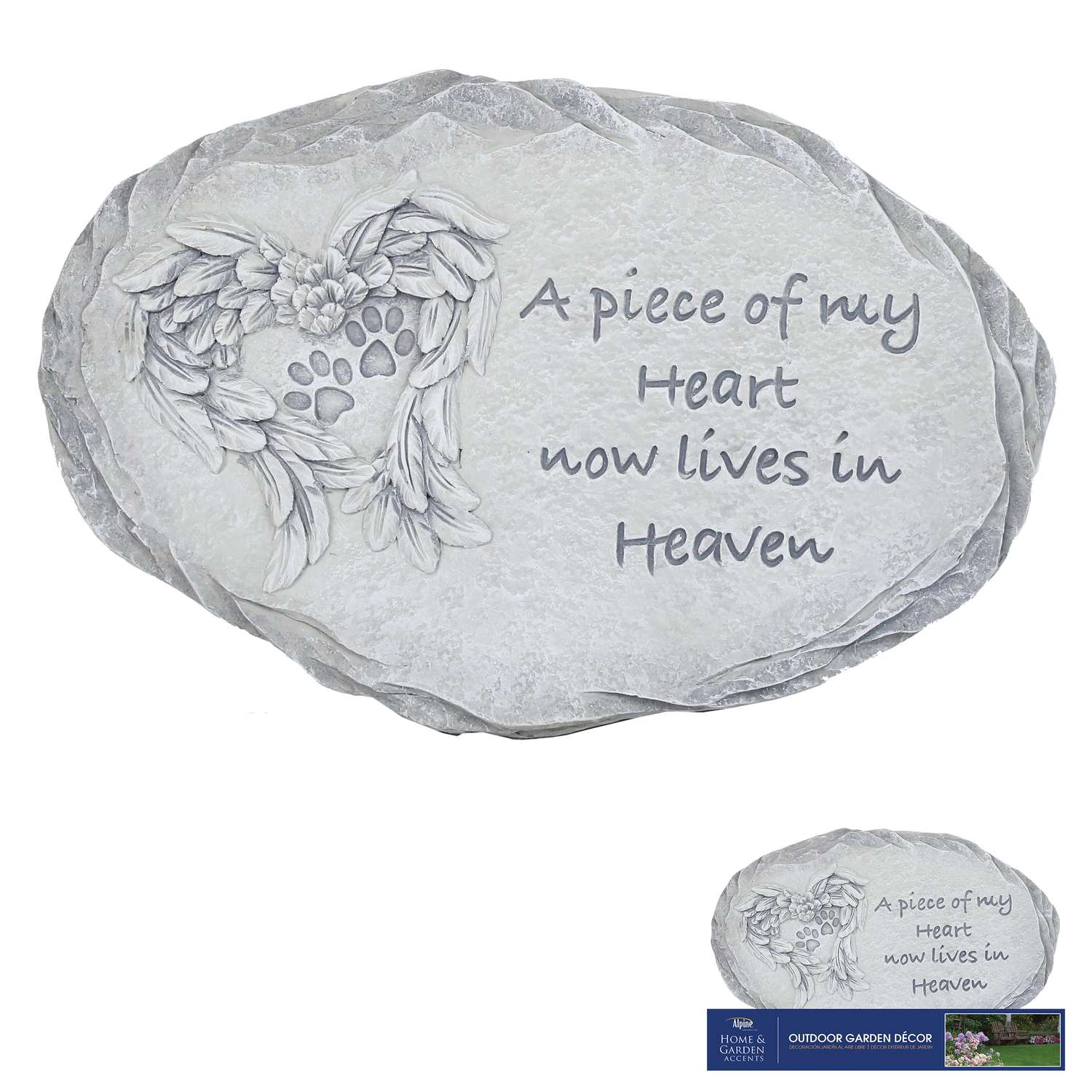 Alpine Gray Cement Dog Memorial Stepping Stone Ace Hardware