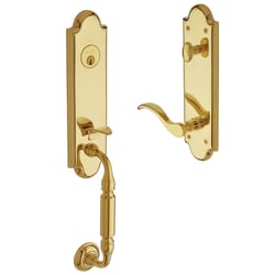 Baldwin Estate Manchester Polished Brass Handleset 2-1/4 in.