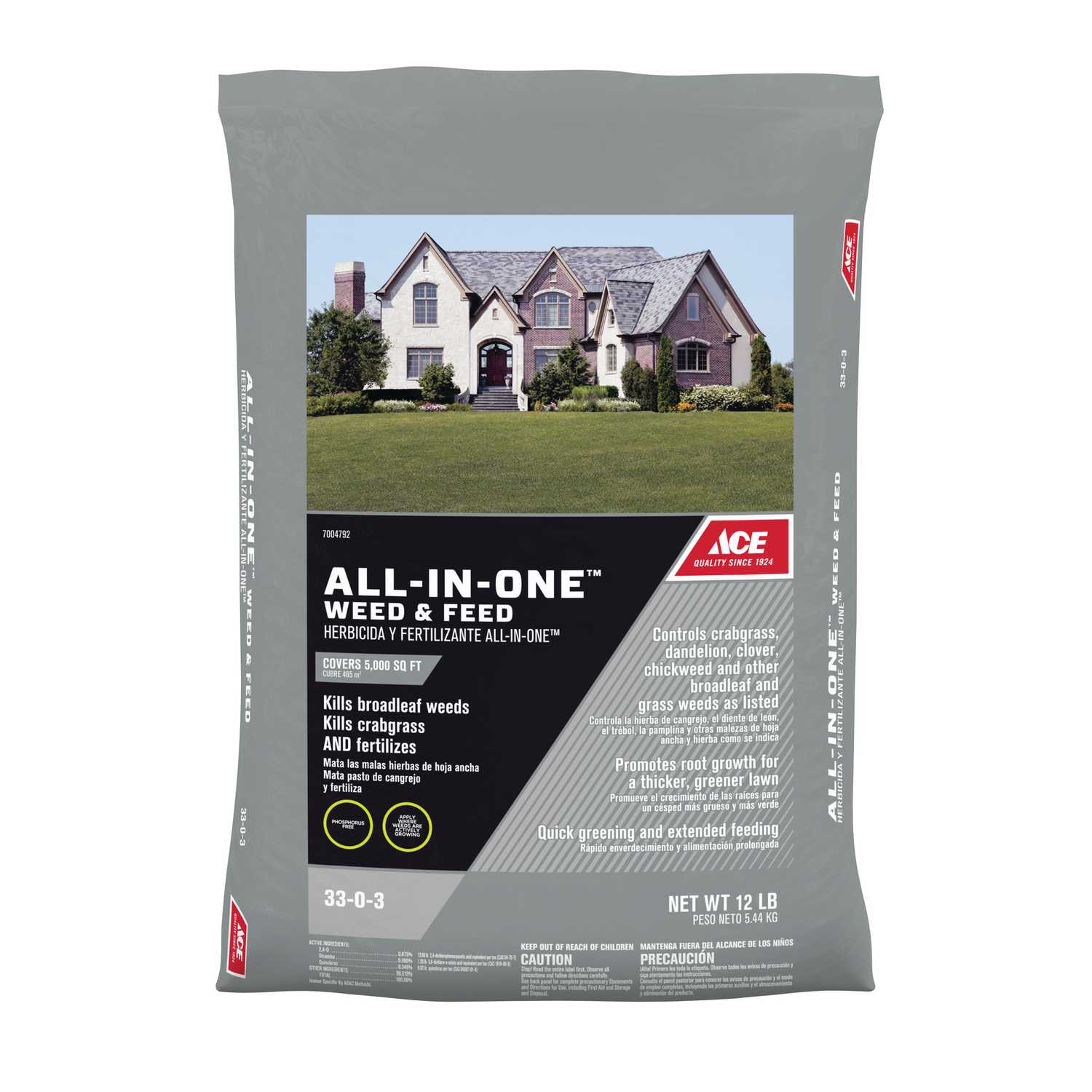Ace 3303 Weed and Feed For Mixed 12 lb. Ace Hardware