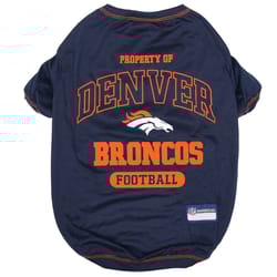 Pets First Blue Denver Broncos Dog T-Shirt Extra Small